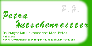 petra hutschenreitter business card